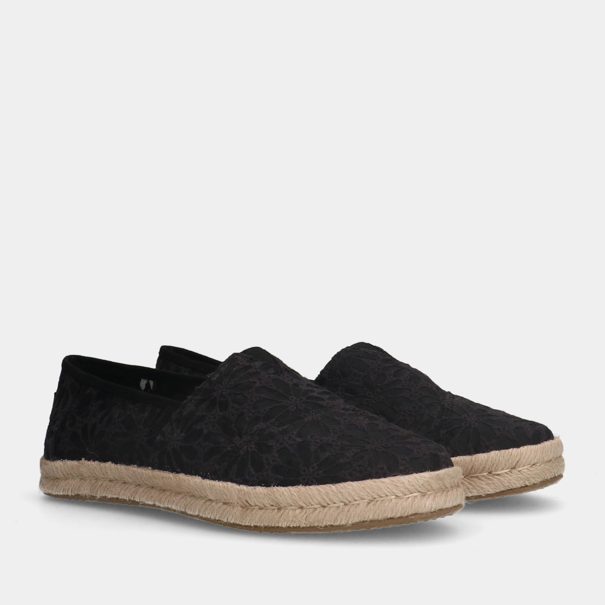 TOMS alpargate rope 2.0 zwarte dames sneakers