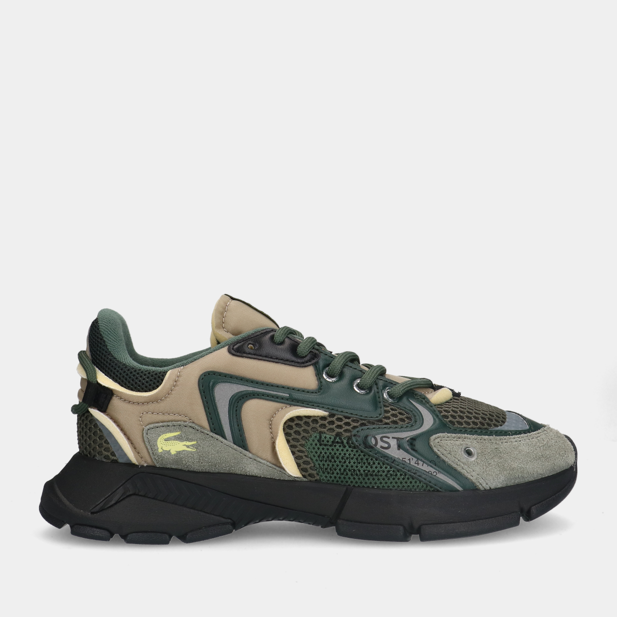 Lacoste L003 NEO Khaki Dark green heren sneakers