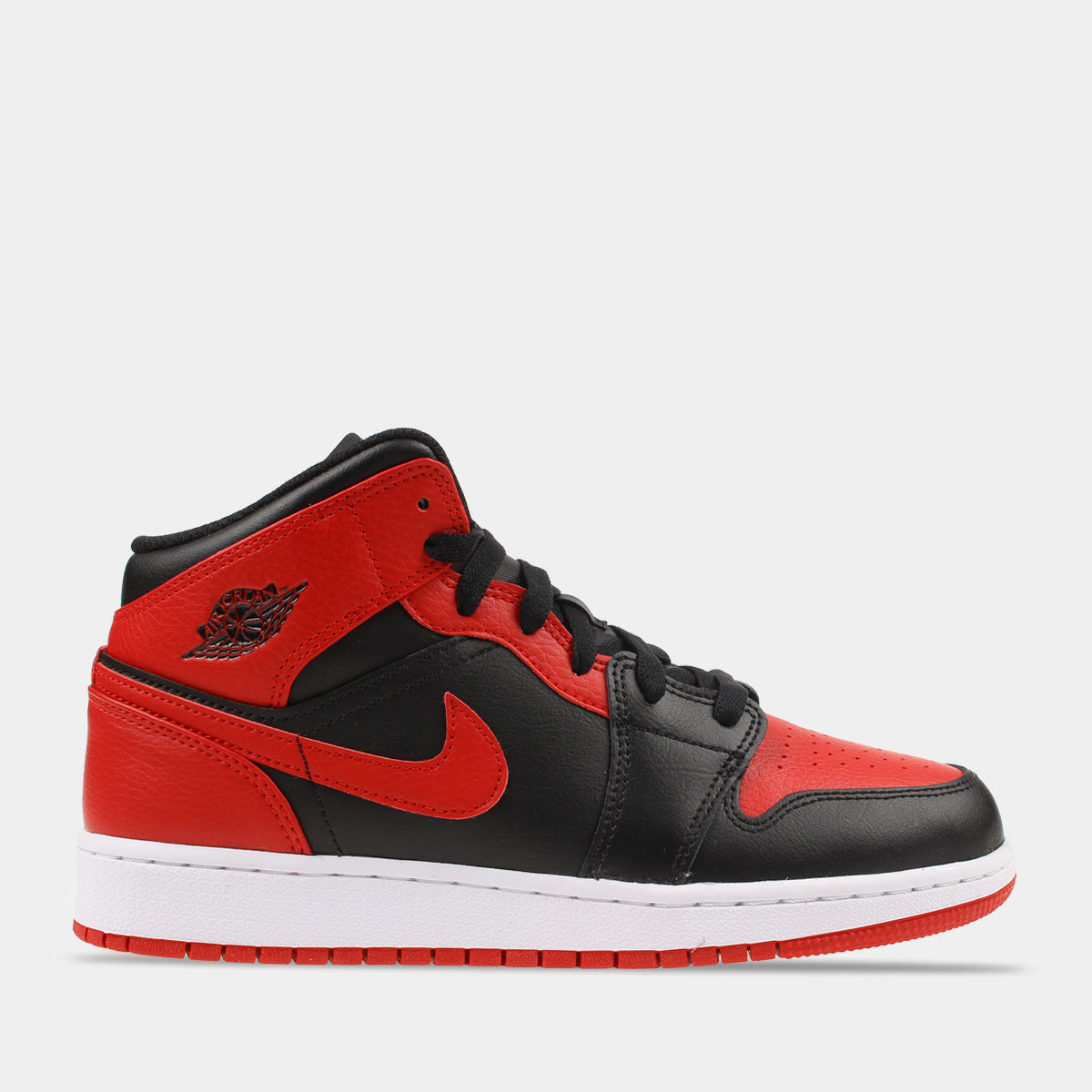 Attent Verbinding warmte Nike Air Jordan 1 Mid Banned Zwart/Rood | Zwart/Rood Dames| SNEAKERS