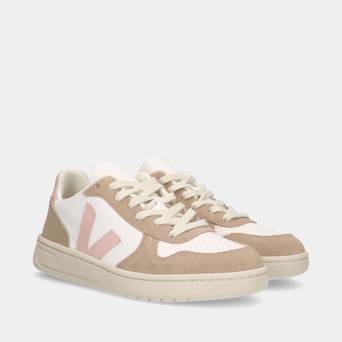 VEJA Veja V10 Chromefree Leather Beige dames sneakers | VX050 | SNEAKERS